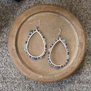 Style & Co. Midnight Tide Teardrop Beaded Earrings